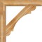 Ekena Millwork Olympic Block Rough Sawn Bracket w/ Offset Brace, Western Red Cedar, 8"W x 44"D x 44"H BKT0806X44X44OLY05RWR - alternate 4